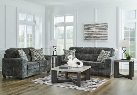 Akie Gunmetal 90" Contemporary Sofa - Image 4