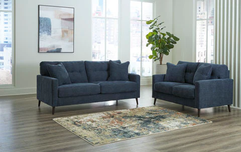 Biloxi 79" Blue Contemporary Sofa - Image 7