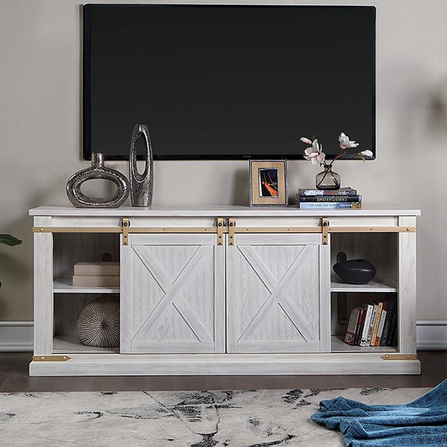 BORREGO TV Stand, Antique White - Image 3