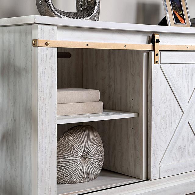 BORREGO TV Stand, Antique White - Image 4