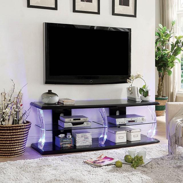 Ernst Black/Clear 60" TV Stand - Image 3