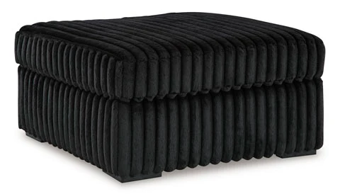 Midnight Black Corduroy 120" Sofa with Chaise - Image 4