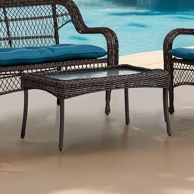 Wicker with a glass top