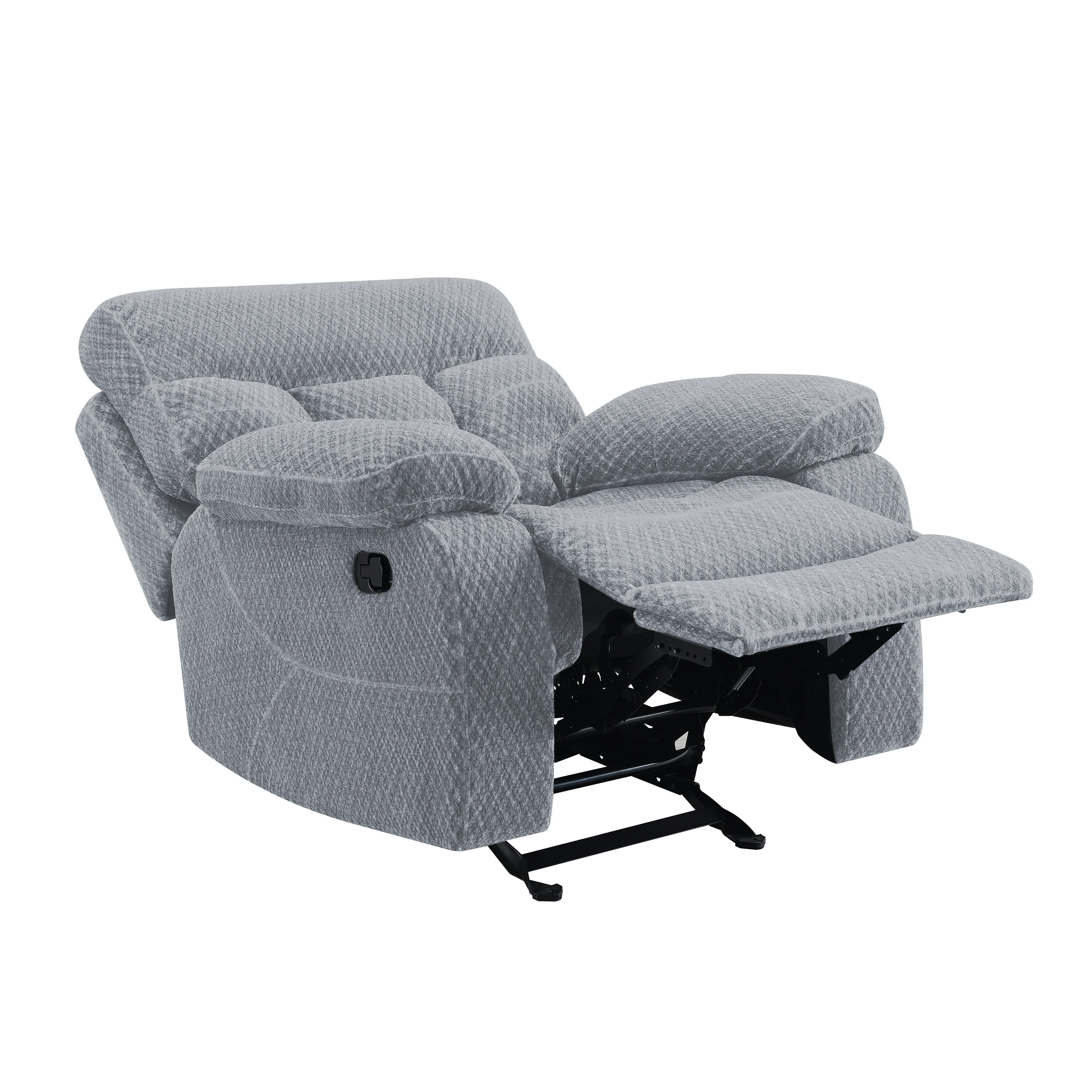 ROMAN MOTION SOFA W/ DUAL RECLINERS-STONE - Image 5