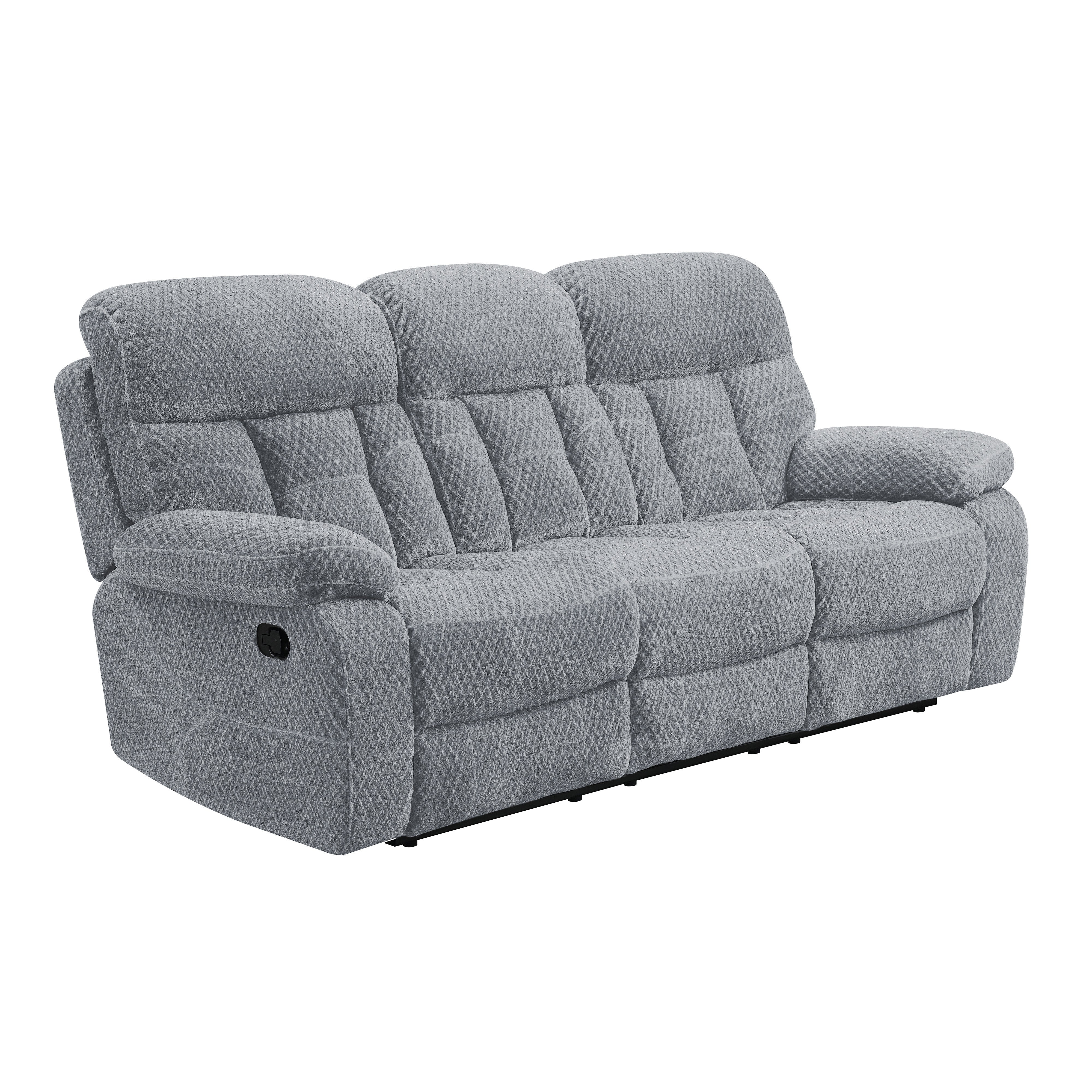 ROMAN MOTION SOFA W/ DUAL RECLINERS-STONE - Image 6