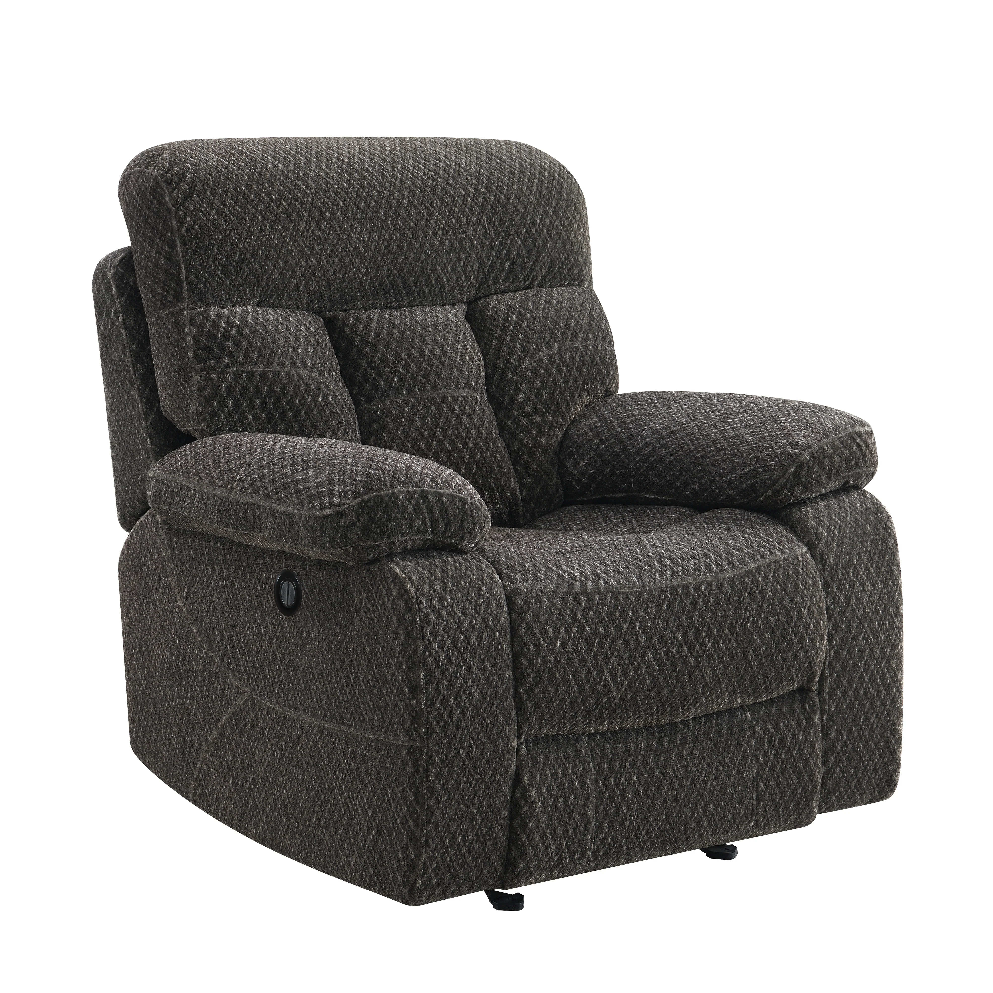 ROMAN MOTION SOFA W/ DUAL RECLINERS-CHARCOAL - Image 7