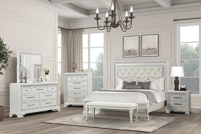 Stella Mia 4 Pc 5 Pc Queen Bedroom Set White - Image 11