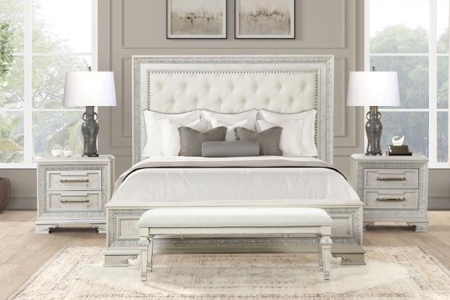 Stella Mia 4 Pc 5 Pc Queen Bedroom Set White - Image 12