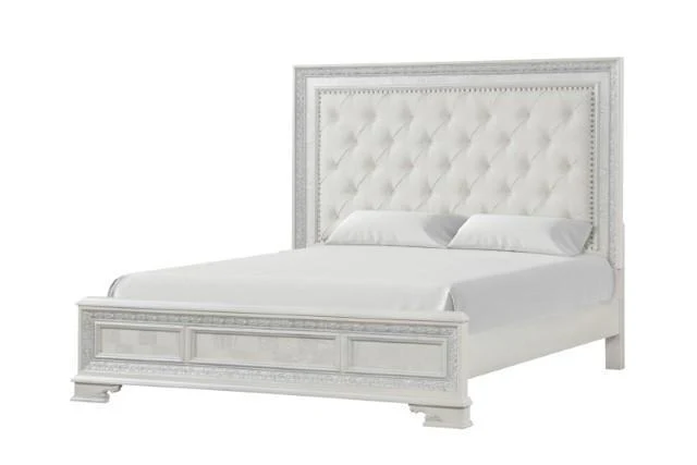 Stella Mia 4 Pc 5 Pc Queen Bedroom Set White - Image 14
