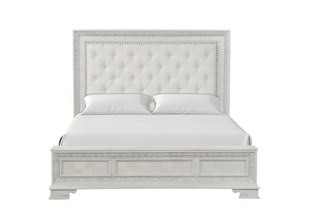 Stella Mia 4 Pc 5 Pc Queen Bedroom Set White - Image 15