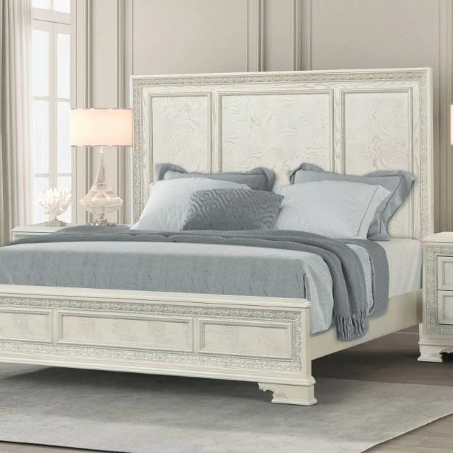 Stella Mia 4 Pc 5 Pc Queen Bedroom Set White - Image 20