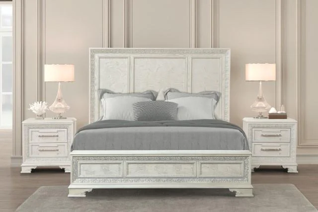 Stella Mia 4 Pc 5 Pc Queen Bedroom Set White - Image 22