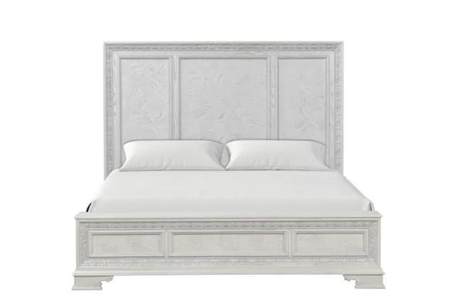 Stella Mia 4 Pc 5 Pc Queen Bedroom Set White - Image 7